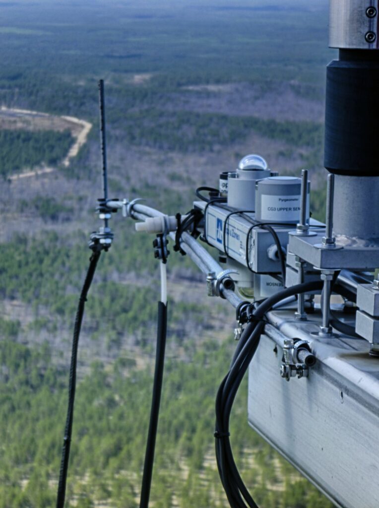 gigantic view into the distance with radiation measurement system on top