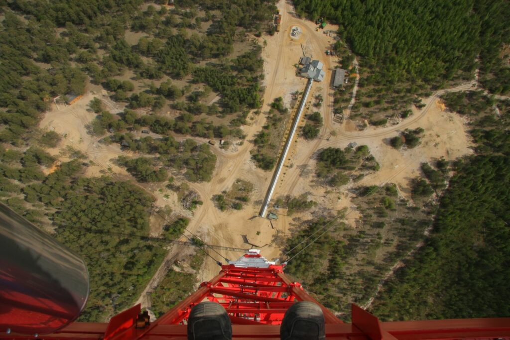 view from the top to the ground with shoes